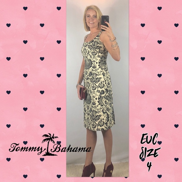 Tommy Bahama Damask Sheath Dress Size 4 - Picture 4 of 8